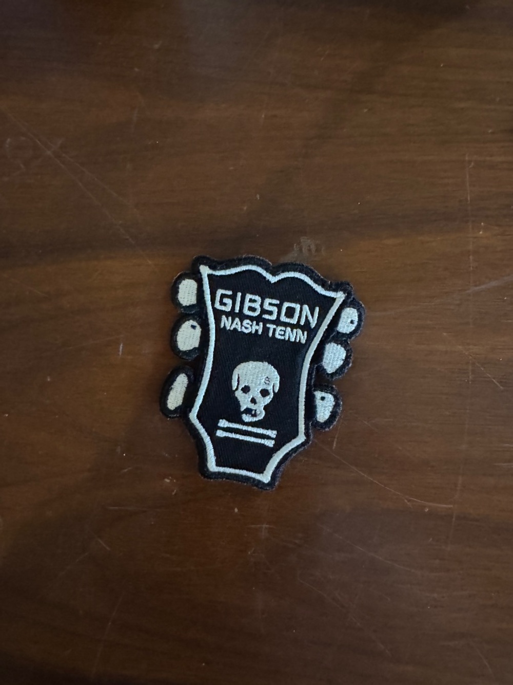 Gibson Guitars embroidered skull patch
